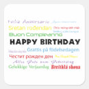 Buscar idiomas pegatinas Cumpleaños