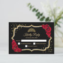 Buscar quinceanera negro rojo invitaciones Tiara
