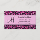 Buscar leopardo rosado tarjetas de visita Guepardo