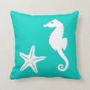 Buscar estrellas de mar blancas cojines Turquesa