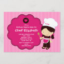 Buscar chef 13x18 invitaciones Lindo