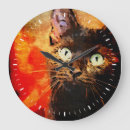 Buscar gato halloween de relojes de pared Gatito