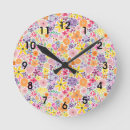 Buscar amarillo naranja relojes de pared Flores