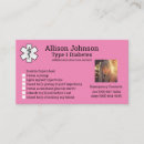 Buscar diabetes tarjetas de visita Alergias