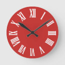 Buscar números rojos relojes de pared Blanco