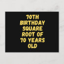 Buscar raíz cuadrada tarjetas 70 años