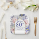 Buscar 80th birthday platos Elegante