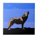 Buscar lobo en nieve azulejos Invierno