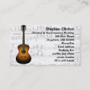 Buscar guitarra clásica tarjetas de visita Musical