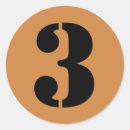 Buscar número tres pegatinas Alfabeto