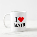 Buscar amo matemáticas tazas Corazón