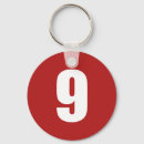 Buscar número 9 llaveros Rojo
