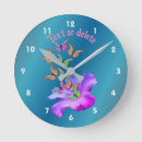 Buscar mariposas coloridas relojes de pared Para ella