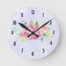 Buscar fondo rosado relojes de pared Acuarela