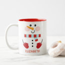 Buscar cara feliz tazas Muñeco de nieve