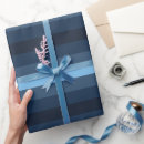 Buscar rayas azules papel de regalo Para él