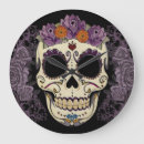 Buscar dia los muertos de relojes de pared Cráneo del azúcar