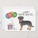 Buscar rottweiler invitaciones Adorable