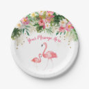 Buscar flamingo platos Acuarela floral