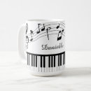 Buscar teclado musical tazas Blanco y negro