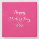 Buscar fucsia y blanco posavasos Para ella