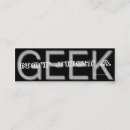 Buscar dorso tarjetas de visita Geek