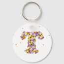 Buscar letra t llaveros Cadena de claves