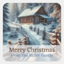 Buscar pinos nevados pegatinas Navidades