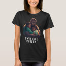 Buscar padre de gemelos camisetas Negro