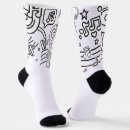 Buscar elegantes mujer calcetines Blanco y negro