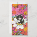 Buscar gato del vintage tarjetas Flores