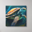 Buscar nadando lienzos Tortuga