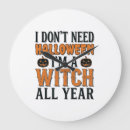Buscar bruja halloween relojes de pared Diseños espeluznantes