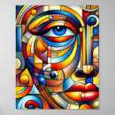 Buscar rostro humano posters Abstracto