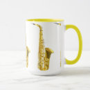 Buscar saxofón tazas Elegante