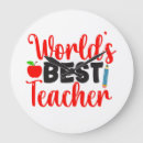 Buscar manzana del profesor relojes de pared Educación
