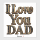 Buscar te quiero papá pegatinas Día