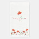 Buscar amapola roja servilletas Elegante
