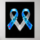 Buscar conciencia de la diabetes posters Azul