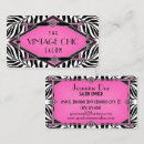 Buscar estampado zebra y rosa de tarjetas de visita Boutique