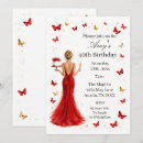 Buscar vestido rojo invitaciones Mariposas
