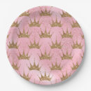 Buscar princesa papel platos Dorado