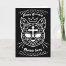 Buscar gato gótico tarjetas Espeluznante