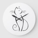 Buscar gato abstracto relojes de pared Moderno