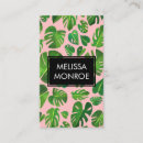 Buscar hojas tropicales tarjetas de visita Boho