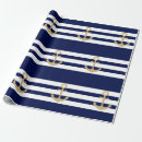Buscar raya azul y blanca papel de regalo Náutico