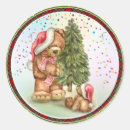 Buscar familia oso pegatinas Feliz navidad