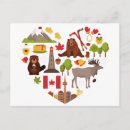 Buscar bandera de canadá postales Corazón