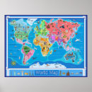 Buscar mapas del mundo posters Cualquier niño