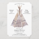 Buscar teepee invitaciones Salvaje